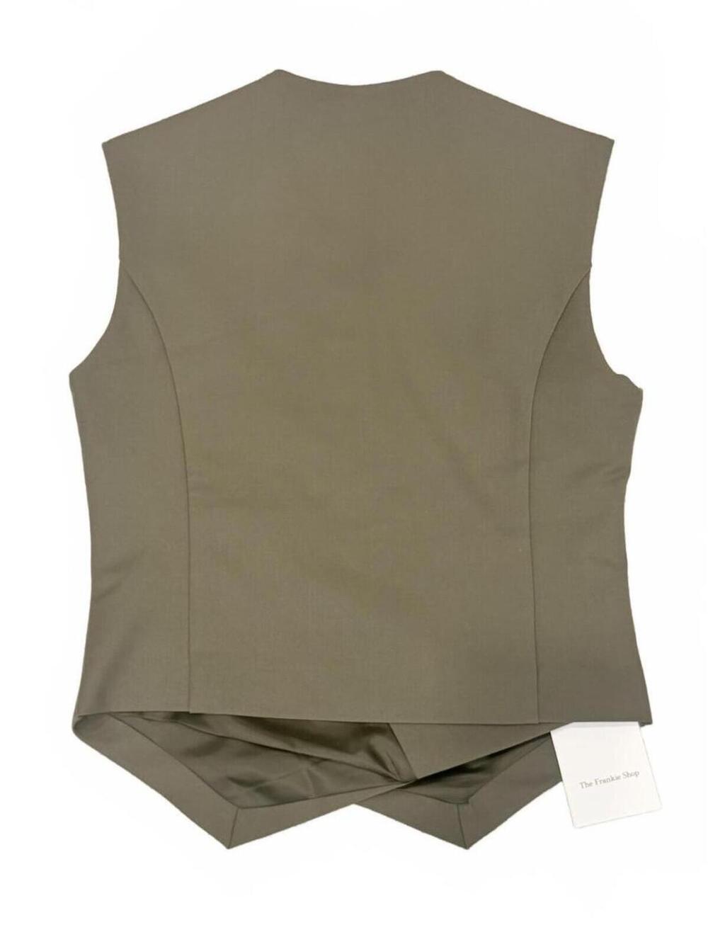 The Frankie Shop Maesa Asymmetric Woven Cross Vest Women's Size Small - Picture 3 of 6